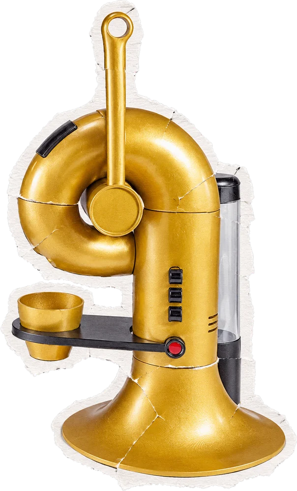 Trumpet-Inspired Coffee Machine